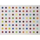 Damien Hirst, British b.1965- M-Fluorobenzylamine, 2018; woodcut in colours on wove, signed in