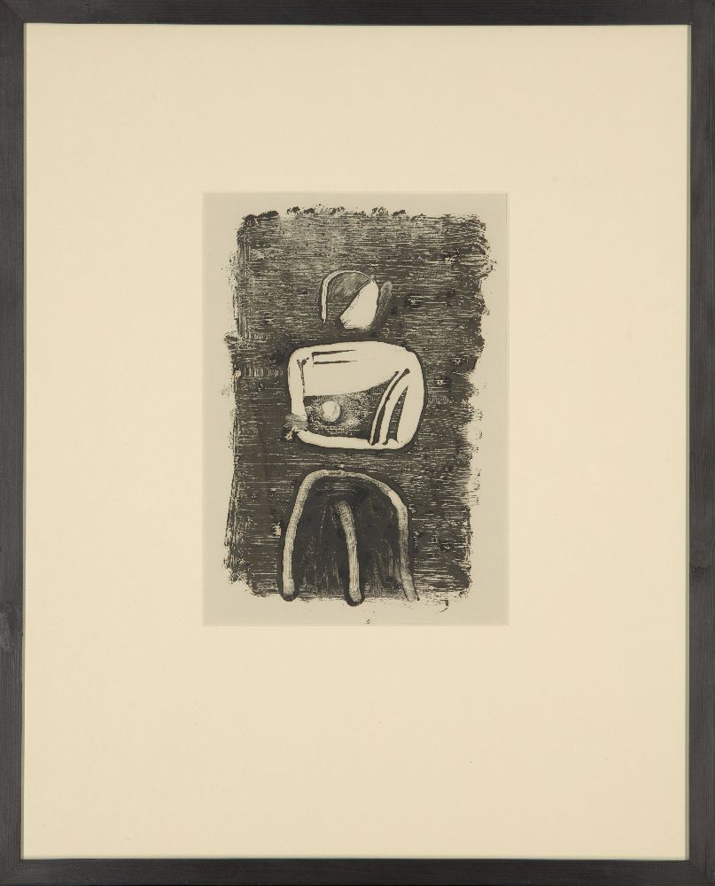 Kenneth Rowntree, British 1915-1997- Girl in Three Parts, c.1960s; monotype on wove, image 21 x 32cm - Image 2 of 2