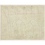 Ben Nicholson OM, British 1894-1982- Patmos Monastery [Lafranca 75], 1967; etching on wove, a