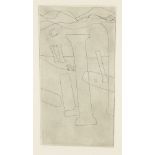 Ben Nicholson OM, British 1894-1982- Palaestra with Moon [Lafranca 118], 1967; etching on wove, no