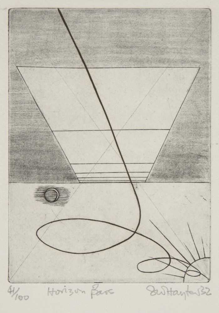 Stanley William Hayter CBE, British 1901-1988- Horizon Bars [Black & Moorhead 56], 1932; etching