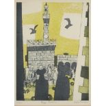 Julian Trevelyan RA, British 1910-1988- Piazza Signoria [Turner 180], 1965-66; etching with aquatint