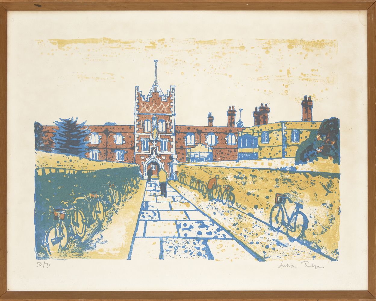 Julian Trevelyan RA, British 1910-1988- Jesus College, 1959-62; lithograph in colours on wove, - Image 2 of 2