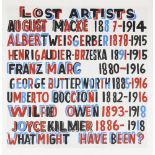 Bob and Roberta Smith, British b.1963- Lost Artists, 2014; giclée print in colours on wove,