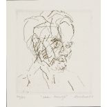 Frank Auerbach, German/British b.1931- Leon Kossoff [Marlborough 11], 1980; etching on Arches