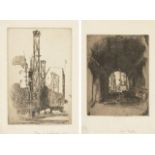 Ernest Stephen Lumsden, British 1883-1948- Paris in Construction No. 5, 1907; etching on laid,