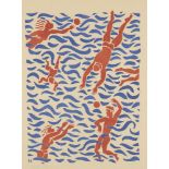 Eddy Varekamp, Dutch b.1949- Bathers; linocut in colours on wove, signed in pencil, sheet 65.5 x