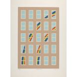 Patrick Hughes, British b.1939- Double Vision, 1981; screenprint in colours on wove, signed,