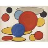 Alexander Calder, American 1898-1976- Grey Elipse, 1976; lithograph in colours on wove, signed and