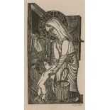 David Jones CH CBE, British 1895-1974- Our Lady was a Milkmaid [Cleverdon E30], 1924; wood engraving