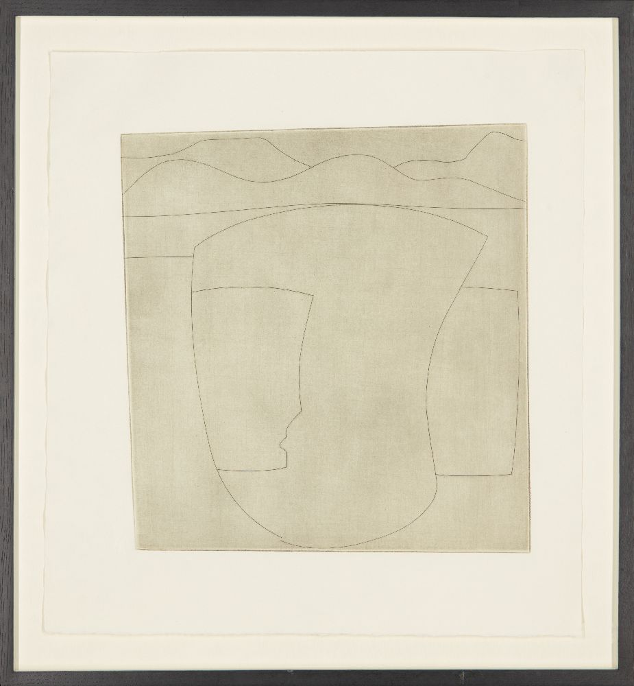 Ben Nicholson OM, British 1894-1982- Euboea (Vertical) [Lafranca 102], 1962; etching on wove, a - Image 2 of 2