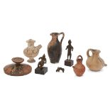 WITHDRAWN A group of antiquities comprising three Cypriot pottery vessels, including a Cypro