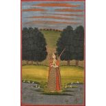 An illustration to a Ragamala: Gauri Ragini, the first wife of Malkos Raga, Lucknow, Provincial