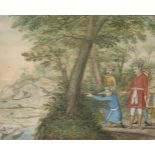 A hunting scene, Company School, India, mid- to late-19th century, opaque pigments on paper