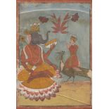 Two illustrations of Varaha and Ganesha, Pahari school, possibly Guler, India, mid-18th century,