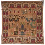 A Kanpuri Temple Hanging, Uttar Pradesh, India, early 20th century, with cotton applique and