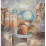 Mohamed Al Mahdi (Iraqi, b. 1976), Turath (Heritage), 1996, acrylic on canvas, exhibition label to