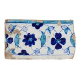 A group of 10 Pakistani blue and turquoise tiles, 19th century and earlier (10)Please refer to