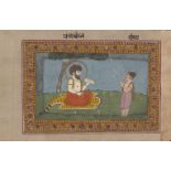 An illustrated folio from a manuscript, Kashmir, circa 1800, opaque pigments on paper, the figures