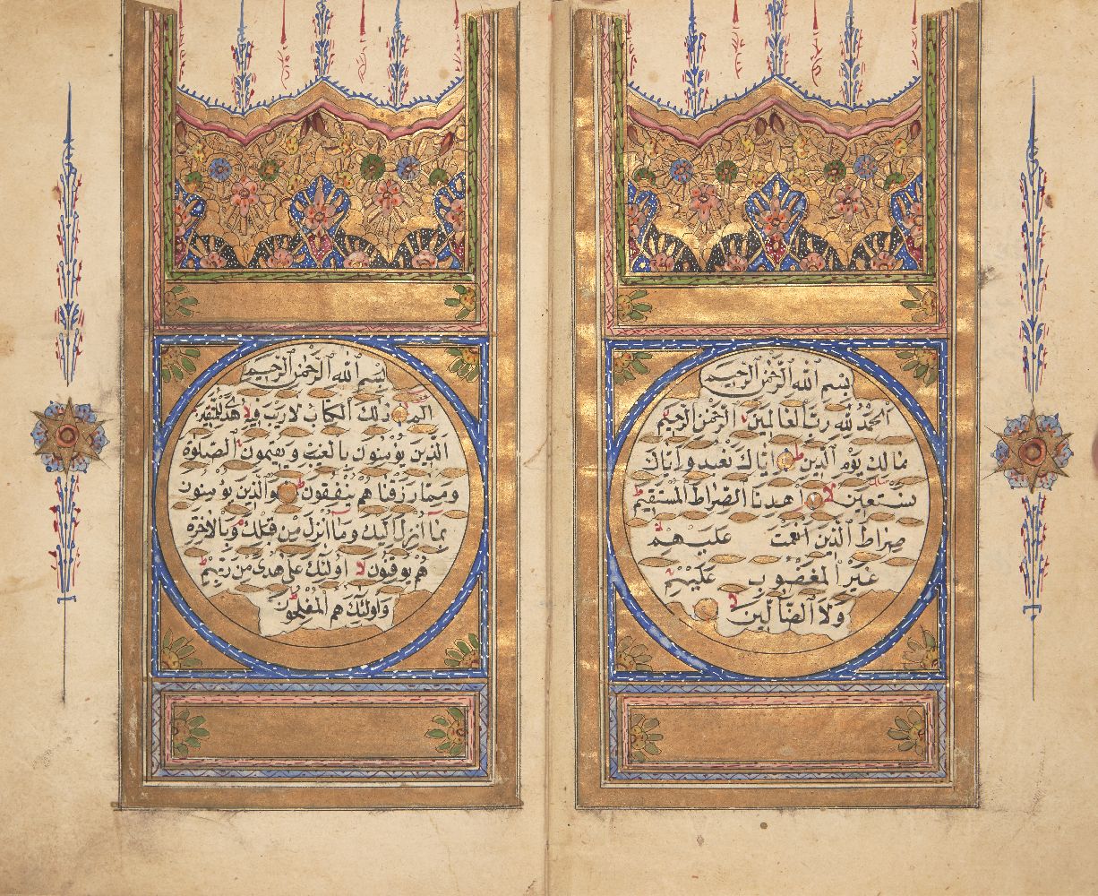 A Qur'an signed Al-Hafiz 'Ali a student of Sulayman Al-Kashifi a student of Ahmad al-Ghakif, Ottoman