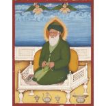 A portrait of the Sufi Saint 'Abd Alqadir Jilani, Deccan, India, 19th century, opaque pigments