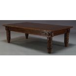 A mahogany coffee table by Polo Ralph Lauren, late 20th Century, the rectangular top on