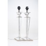 AMENDMENT: Please note VAT is charged on the hammer price for this Lot. A pair of modern glass