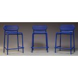 Studio Brichet-Ziegler, a set of three 'Week-End Tabouret Haut' bar stools for Petite Friture,