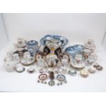 A collection of British and continental serving wares, to include: a Dresden part-tea service,