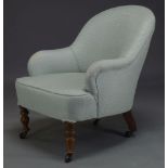 AMENDMENT: Please note VAT is charged on the hammer price for this Lot. A Victorian nursing chair,