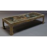 Attributed to Mallet & Sons, a painted and parcel gilt Chinoiserie table, 20th Century, with