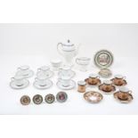 A collection of small British and European ceramic tea sets, to include a Wedgwood Carlyn set of six