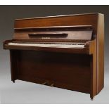 A mahogany upright piano by Welmar, retailed by Harrods, serial no.16457, 108cm high, 142cm wide,