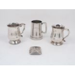 Two silver tankards, both of baluster form and hallmarked Sheffield, one c.1965, Robert Pringle &
