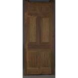 A set of thirteen solid walnut panelled doors, of recent manufacture, door measurements vary from