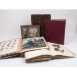 A selection of scrapbooks and photograph albums, 19th century and later, one album with