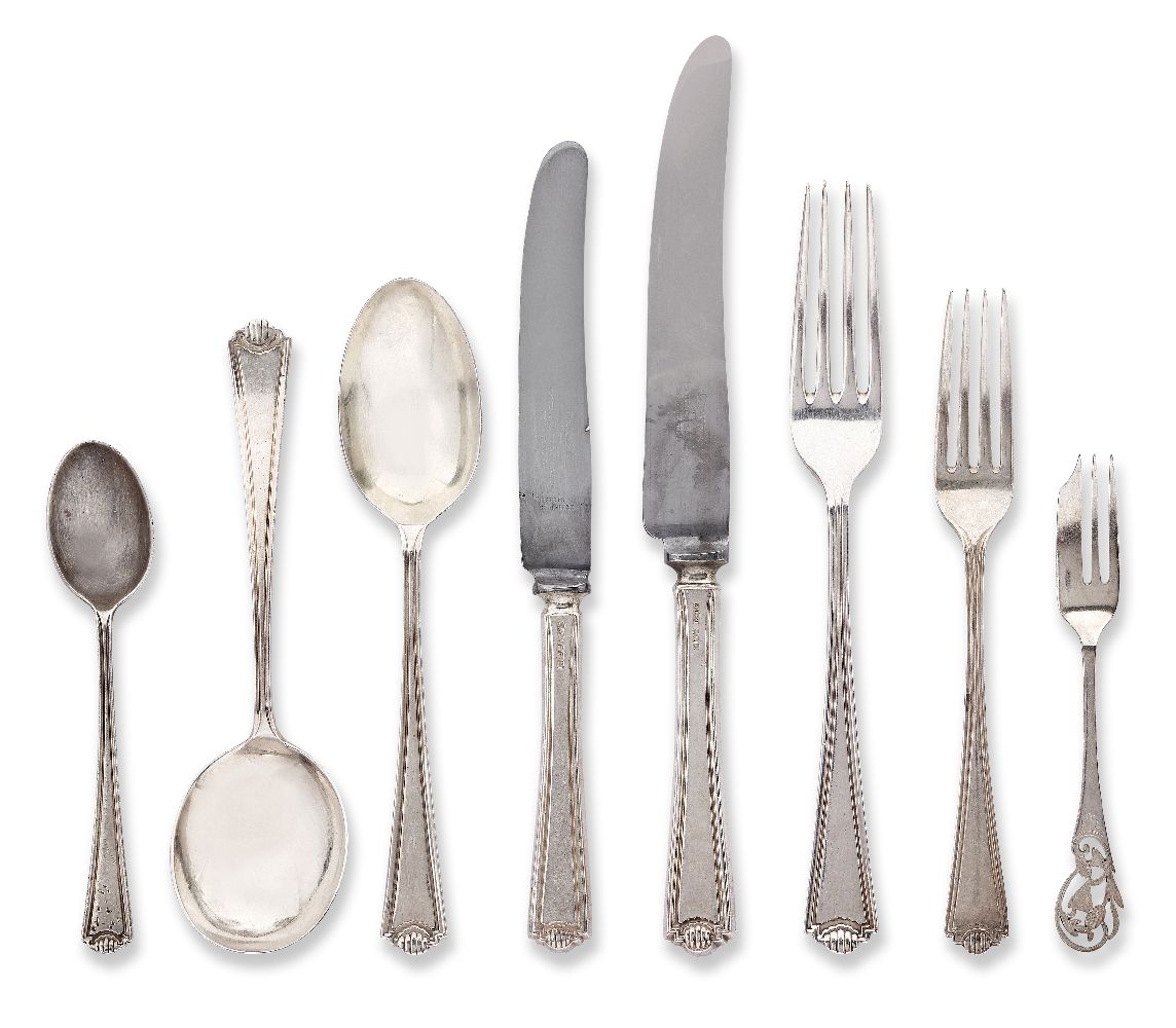 A silver part canteen of cutlery, Sheffield c.1947, James Dixon & Sons Ltd., comprising twelve table