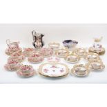A part tea set by Cammersley & Co. to include 6 teacups and saucers, 6 bowls, a milk jug and a