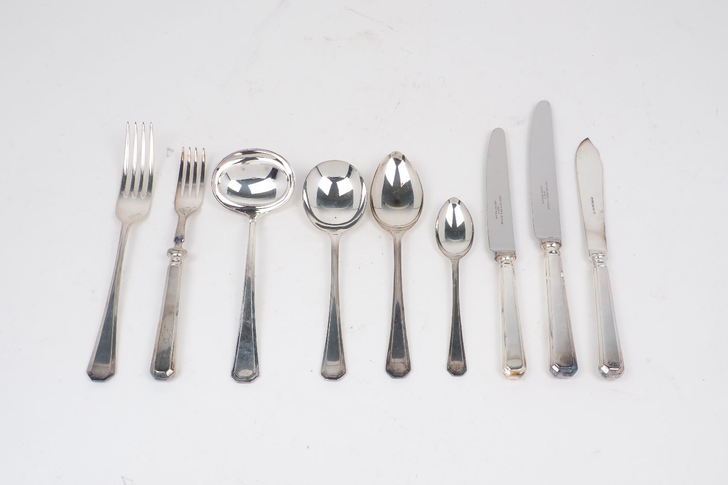 A collection of silver plated 20th century and later flatware, to include boxed sets of six table