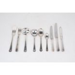 A collection of silver plated 20th century and later flatware, to include boxed sets of six table