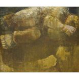Bill Ainslie, South African 1934-1989- Sleeping Figure; oil on canvas, signed lower right; signed