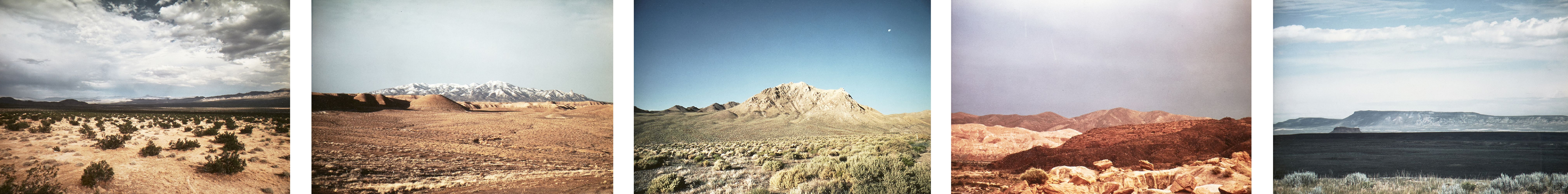 Boyd & Evans, British b.1944/1945- Deserts, 1978; cibachrome photographs, five, in shared mount