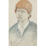 Fyffe Christie, British 1918-1979- Pauline, 1970; red and black chalk and pencil, signed and