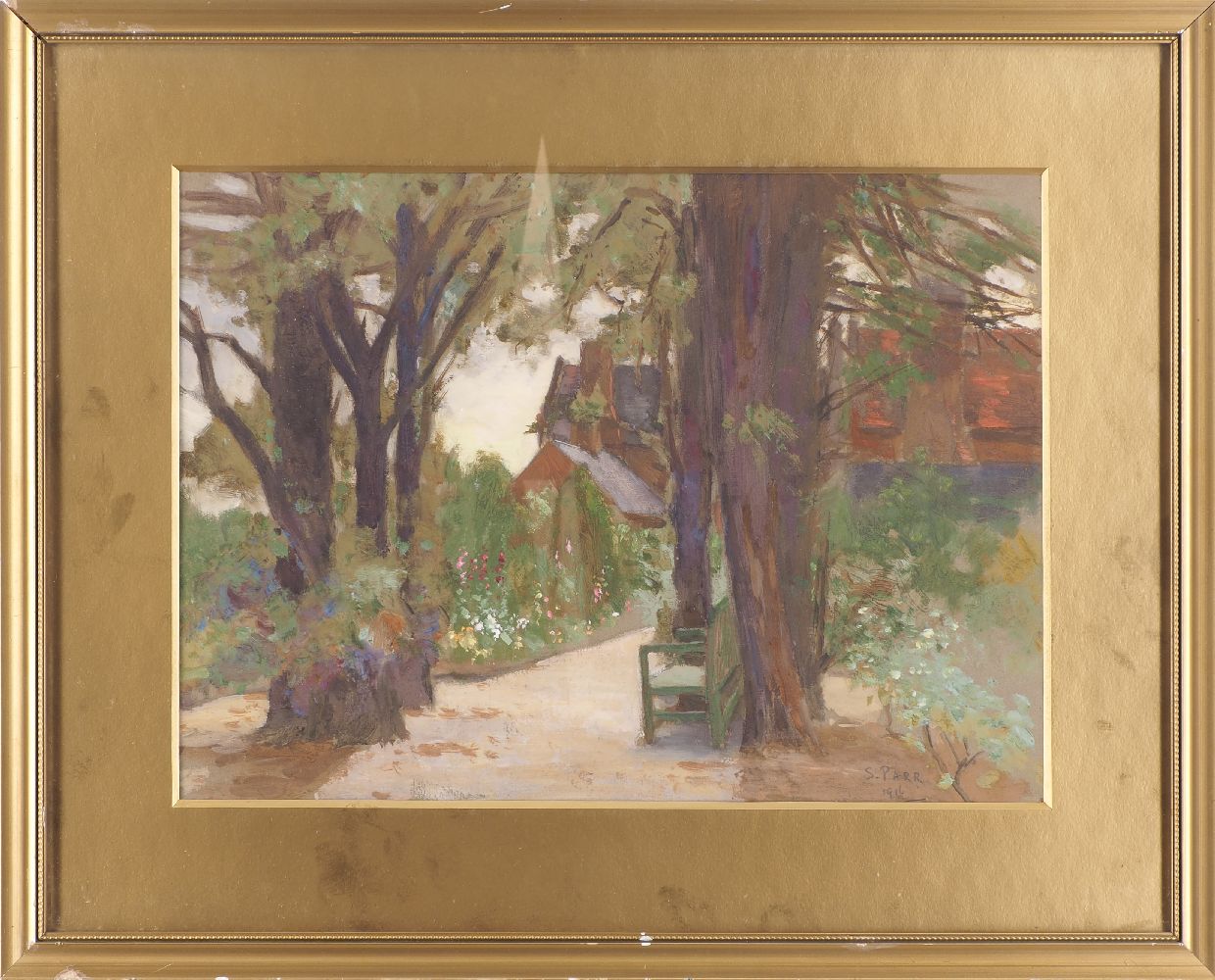 Samuel Parr NSA, British c.1850-1921- The Elms, Wilford; gouache and watercolour, signed and dated - Image 2 of 2