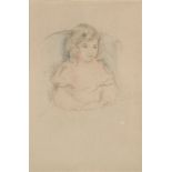 Mary Cassatt, American 1844-1926- Sarah Smiling, c.1904; drypoint etching with hand colouring on