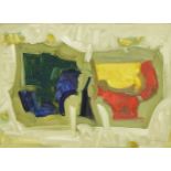 Bob Crossley, British 1912-2010- Two Shapes, 2004; oil on board, signed and dated, 30x41.5cm, (