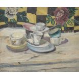 Basil Nubel ARCA, British 1923-1981- Yellow and Grey Still Life; oil on canvas, signed and dated