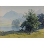 Dennis Rothwell Bailey, British b.1933- Beside Rydal, early summer; watercolour heightened with