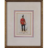 Richard Simkin, British 1850-1926- 52nd Oxfordshire Light Infantry 1868; pen and ink and