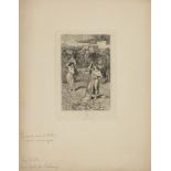 Adolphe Lalauze, French 1838-1906- La Bible; etching, signed within the plate, proof before letters,